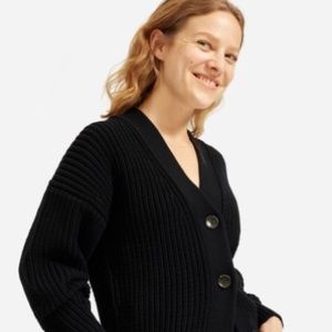 Everlane The Textured Cotton Crop Cardigan